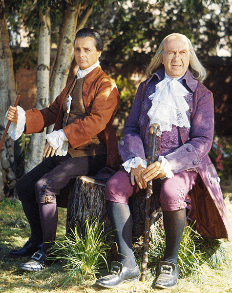 John Adams and Ben Franklin in 1776